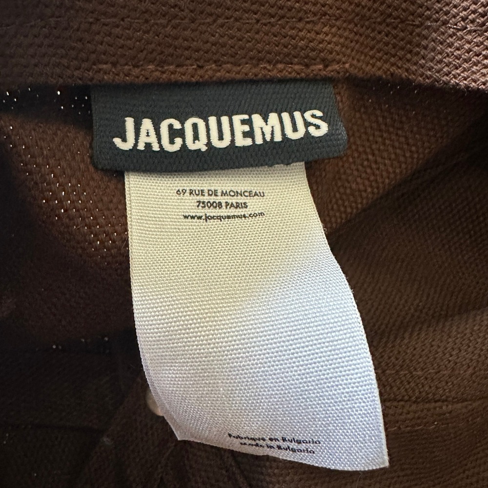 Jacquemus Les Classiques Artichaut Baseball Cap Brown Fringe Canvas Hat 58 - Picture 10 of 10
